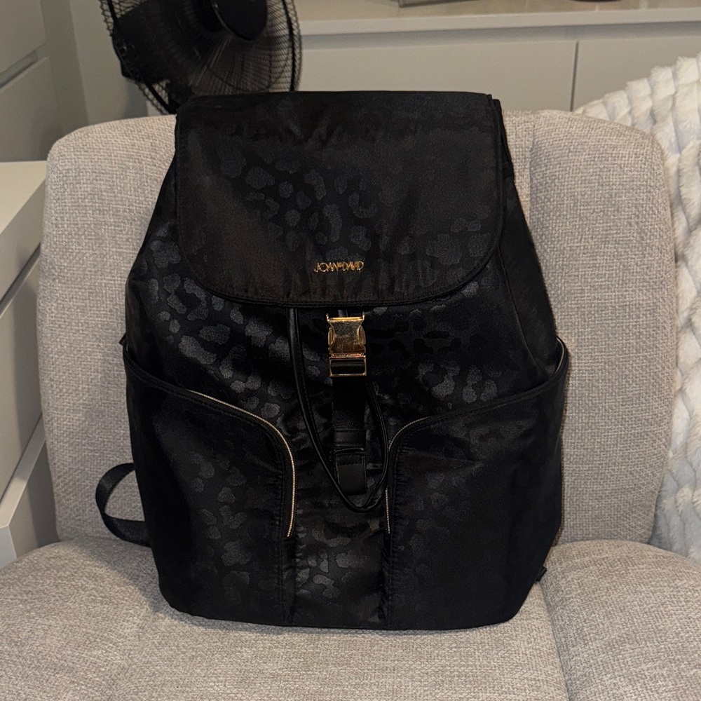 Joan and David Cheetah Black Backpack